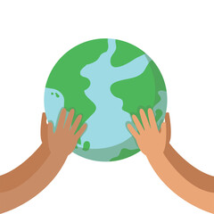 Label of save the planet, Protect environment green eco concept. 