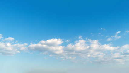 Fototapeta na wymiar Outdoor blue sky and white cloud background material