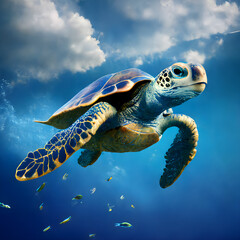Flying Turtle in the Sky