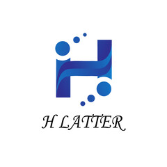 abstract letter h logo premium vector template