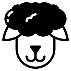 sheep icon. vector illustration for web, computer and mobile app. solid style icon