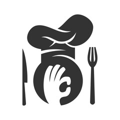 chef logo template Icon Illustration Brand Identity.Isolated and flat illustration. Vector graphic