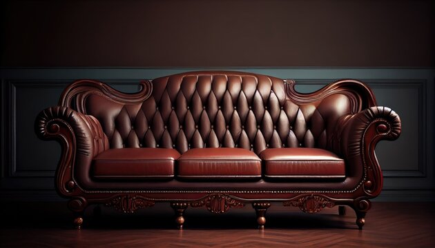 luxury genuine leather sofa