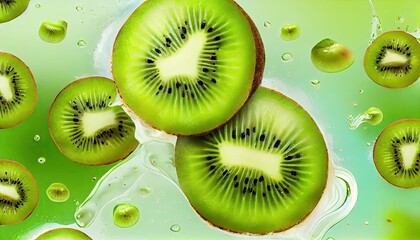 kiwi slices background