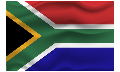 south africa waving flag realistic 3d