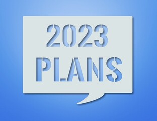 Greeting new year card with 2023 plans
