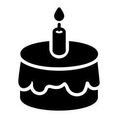 cake glyph icon