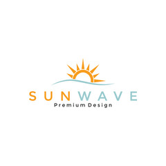 illustration vector graphic sun wave logo