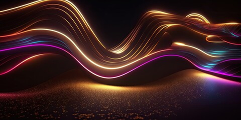 abstract background with glowing lines , ai generated