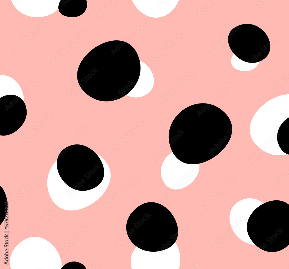 Sticker seamless polka dot pattern, geometric print.