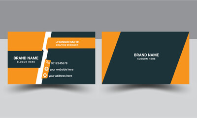 Modern business card template corporate postcard simple creative gradation clean vector design