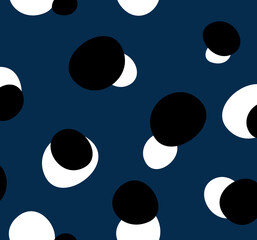 Seamless polka dot pattern, geometric print. 