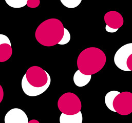 Seamless polka dot pattern, geometric print. 