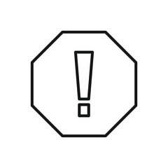 Editable Icon of Caution, Vector illustration isolated on white background. using for Presentation, website or mobile app