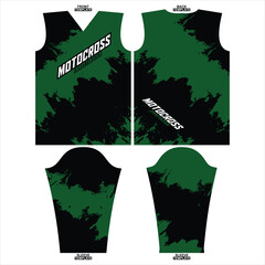 Print-ready sublimation motocross long sleeve jersey design