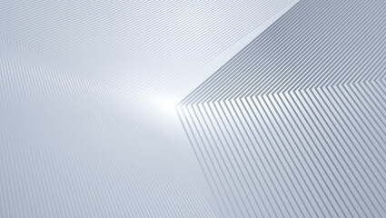 abstract modern architecture background, 3d illustration, horizontal, The silver lines construct the spatial background of extending the sense of space science and technology
