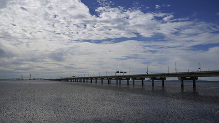 Obraz premium The landscape of Incheon Bridge in Korea