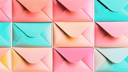 Pastel Envelopes Background Generative Art