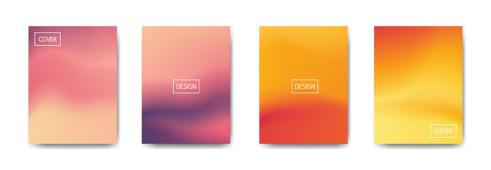 Obraz premium set of abstract background with beautiful gradation color, colorful background for poster flyer banner backdrop.vertical banner.cool fluid background vector illustration