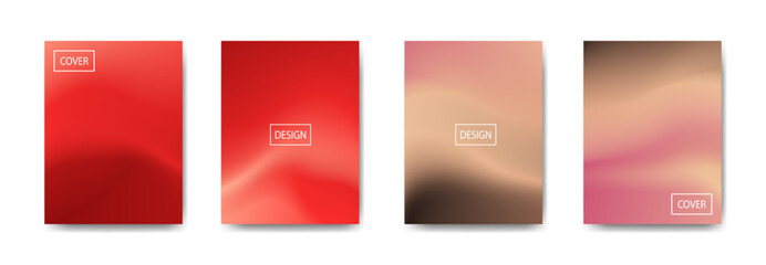 set of abstract background with beautiful gradation color, colorful background for poster flyer banner backdrop.vertical banner.cool fluid background vector illustration