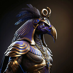 Illustration of the royal guard of the Egyptian god Horus