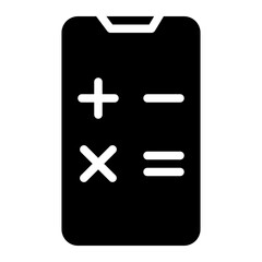 calculator glyph icon