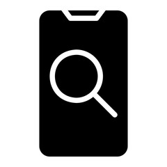 magnifying glass glyph icon