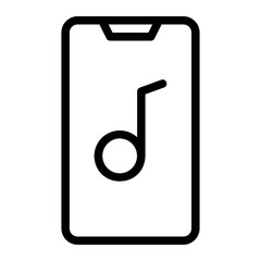 music player line icon