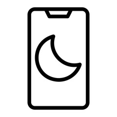 night mode line icon