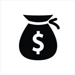 Money Bag Icon Vector On Trendy Design.