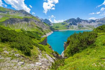 Lünersee, Brandnertal, State of Vorarlberg, Austria