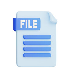 File document format 3D Icon