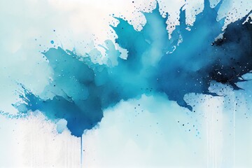 Blue Abstract Watercolor Background, Generative AI