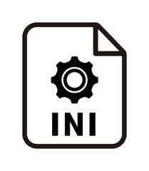 File formats vector icon illustration | .ini