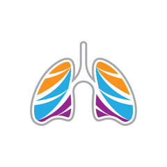 Lungs logo vector icon design