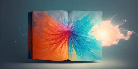 magic book with bulb