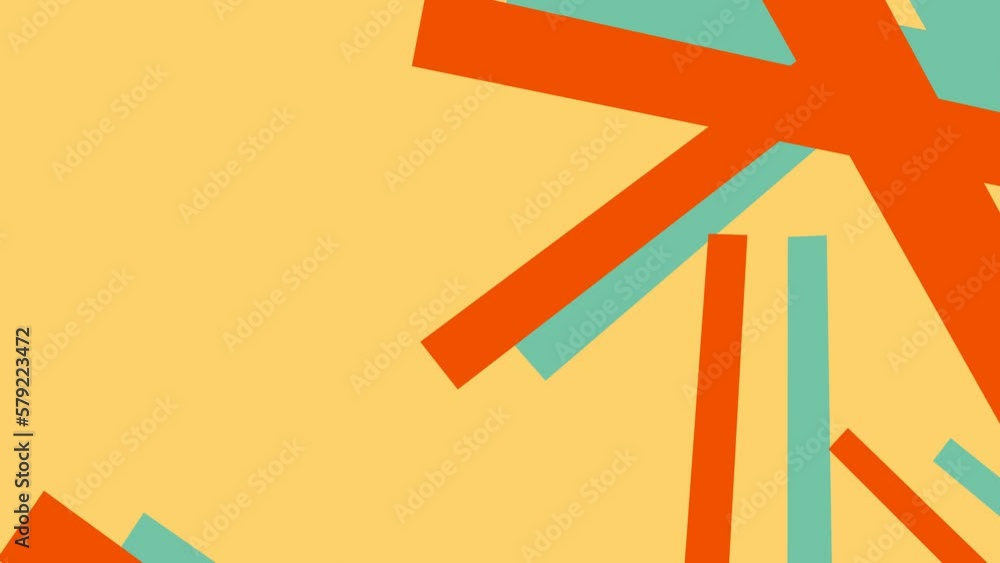 Poster 70s retro loopable animation background psychedelic rectangles patterns