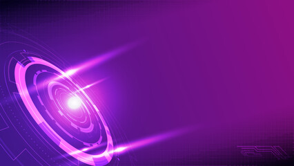 abstract astral tech futuristic background, modern violet neon circle graphic