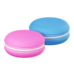 Macaron 3D Illustration. Macaron 3D Icon.