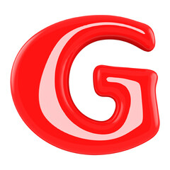 3d Font Red Letter G