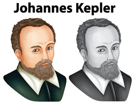 Johannes Kepler portrait vector