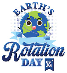 Happy earths rotation day banner design