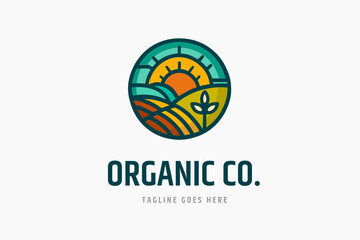 farm logo, organic food, modern brand