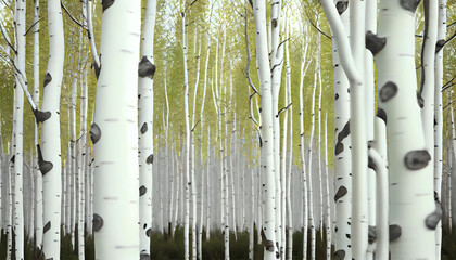 white birch tree forest, texture background