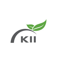KII letter nature logo design on white background. KII creative initials letter leaf logo concept. KII letter design.
