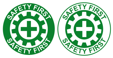 safety first logo design signage printable sign for safely at workplace factory construction banner