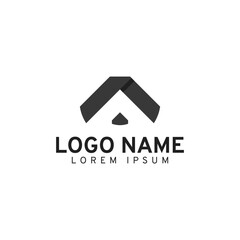 Minimalist vector of letter A logo.