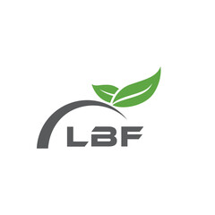 LBF letter nature logo design on white background. LBF creative initials letter leaf logo concept. LBF letter design.
