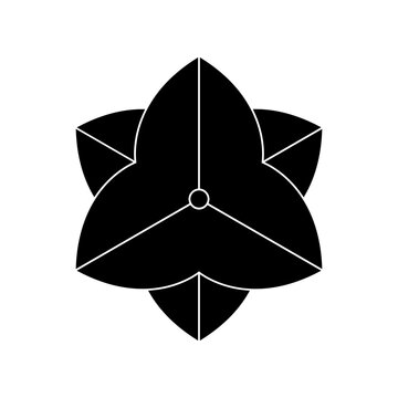 澤瀉紋 / 沢瀉紋・向う澤瀉（むこうおもだか）/ 八重向う沢瀉（やえむこうおもだか）/ 八重向い沢瀉（やえむかいおもだか）