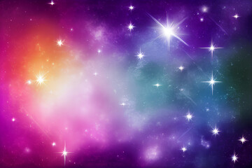 Art background with space and stars